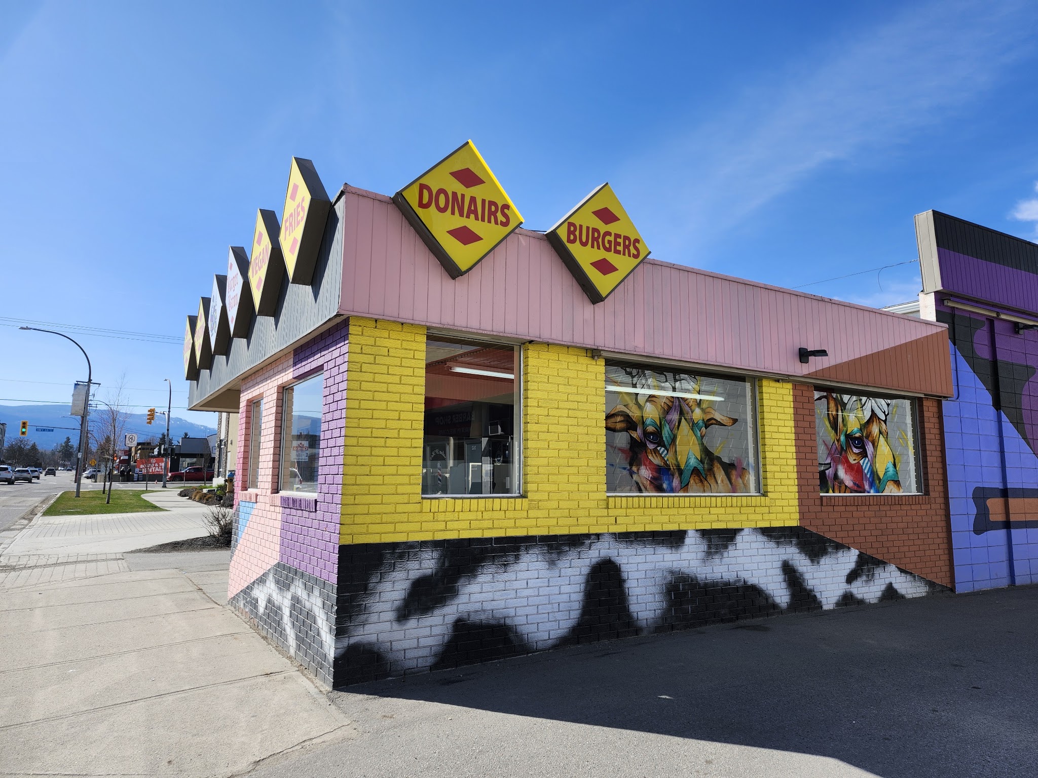 Our colourful building at 140 Rutland Road North in Kelowna.